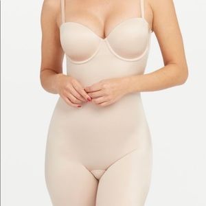 Suit your fancy strapless body suit